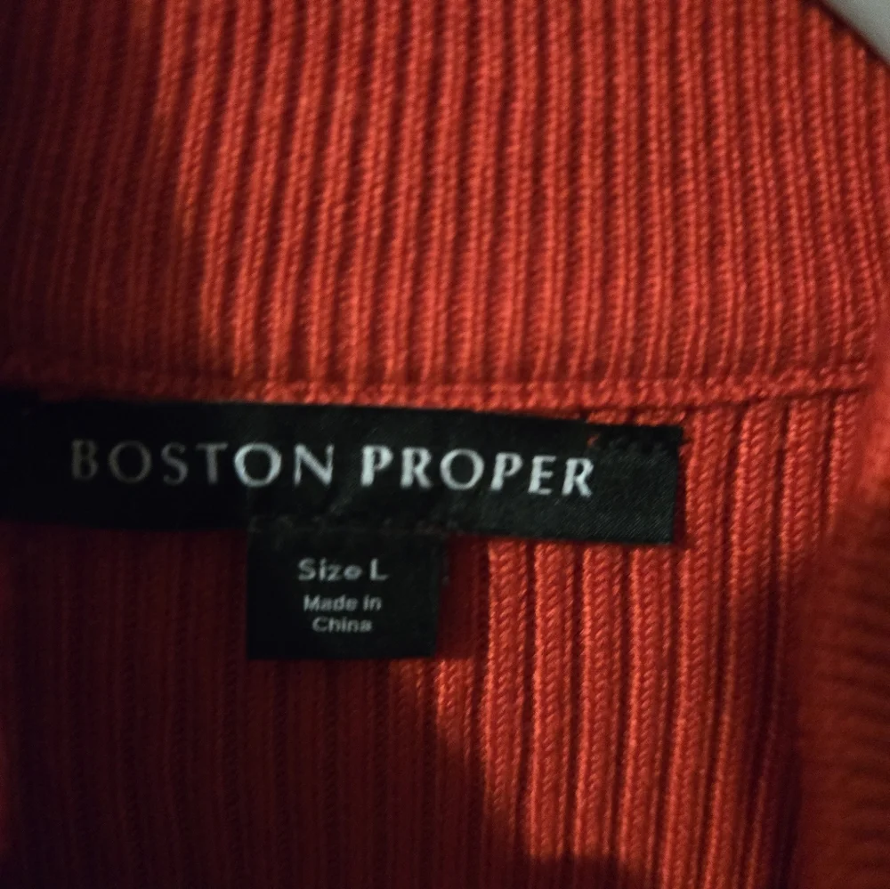 Boston Proper Red V-Neck Sweater - Picture 5 of 5